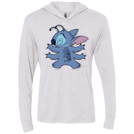 T-Shirts Heather White / X-Small Alohug Triblend Long Sleeve Hoodie Tee