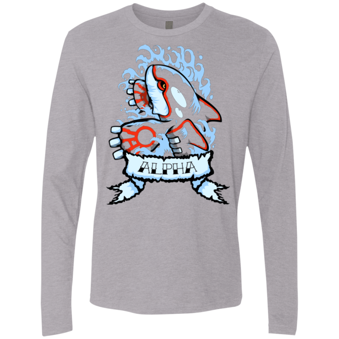 T-Shirts Heather Grey / Small Alpha Men's Premium Long Sleeve