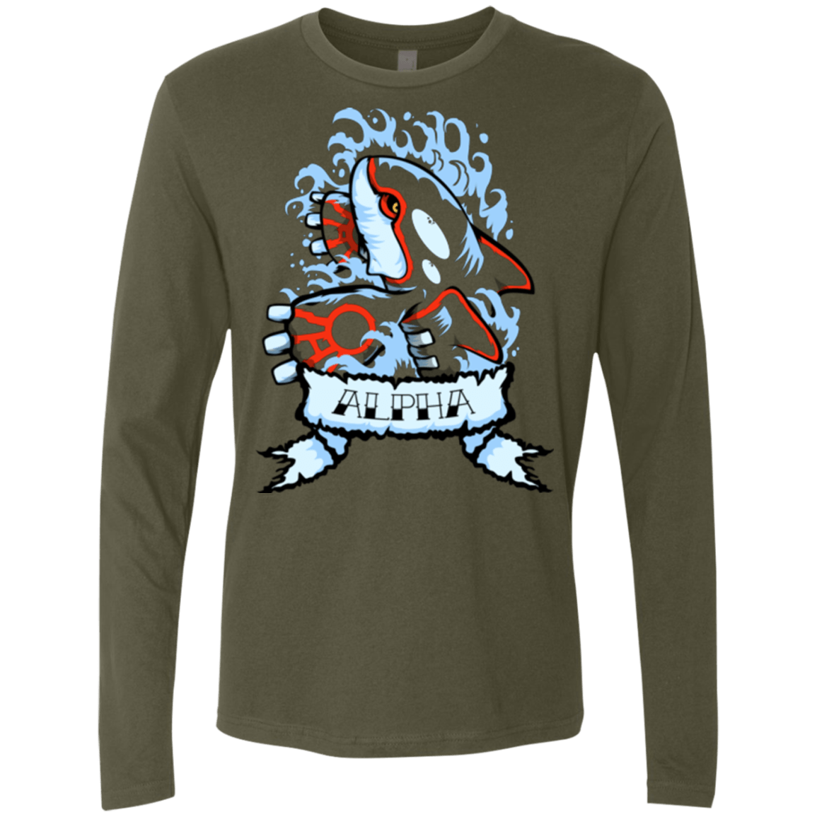 T-Shirts Military Green / Small Alpha Men's Premium Long Sleeve