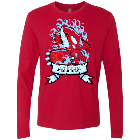 T-Shirts Red / Small Alpha Men's Premium Long Sleeve
