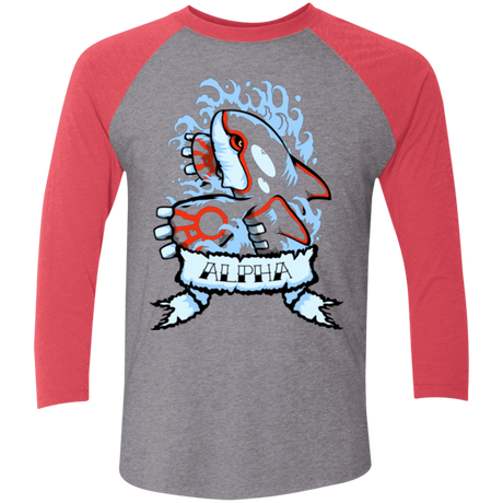 T-Shirts Premium Heather/ Vintage Red / X-Small Alpha Men's Triblend 3/4 Sleeve