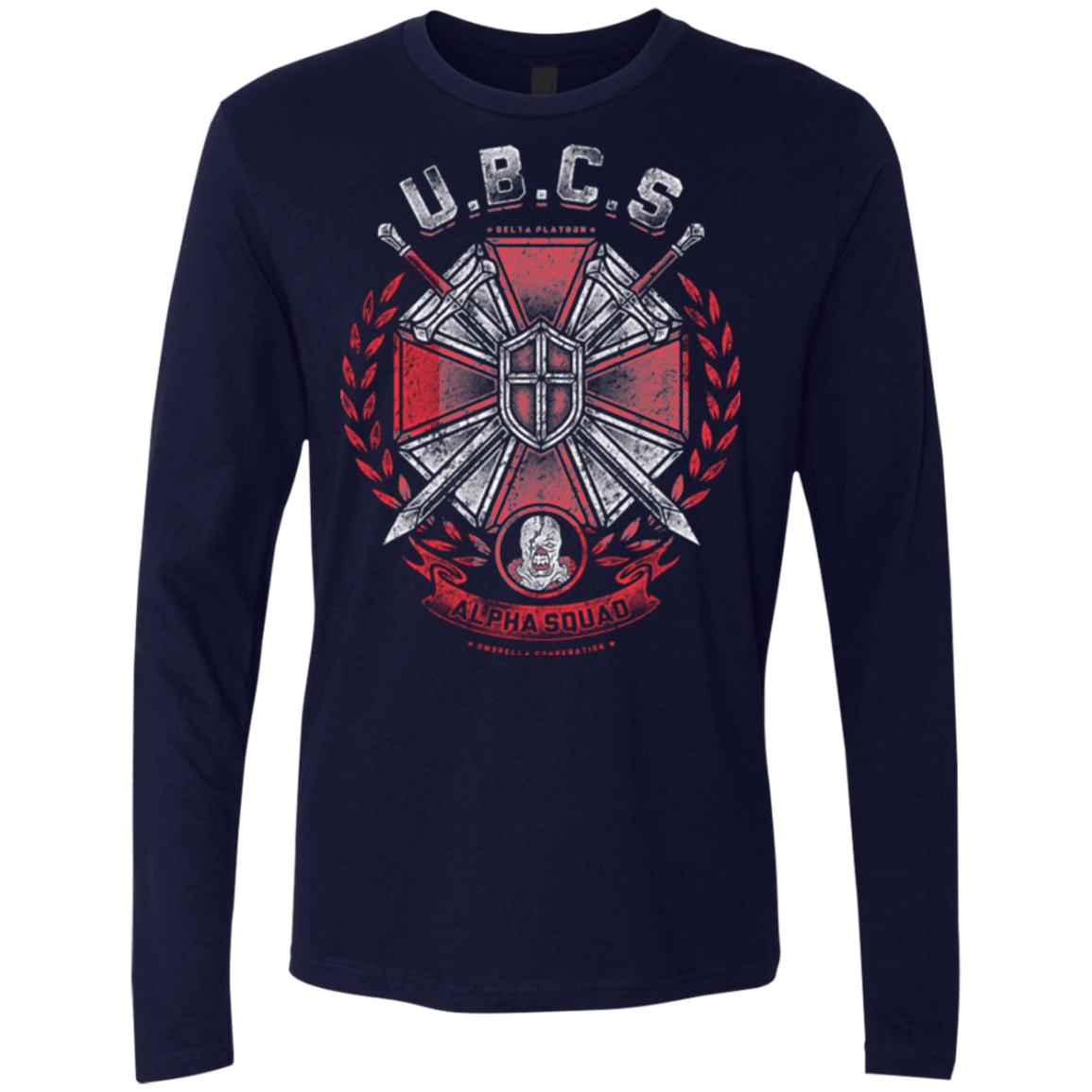 T-Shirts Midnight Navy / Small ALPHA SQUAD Men's Premium Long Sleeve
