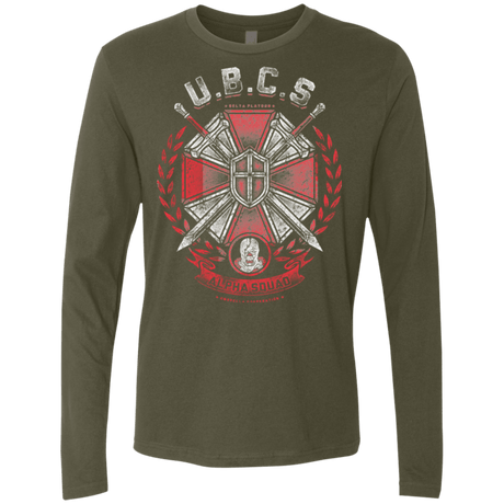 T-Shirts Military Green / Small ALPHA SQUAD Men's Premium Long Sleeve