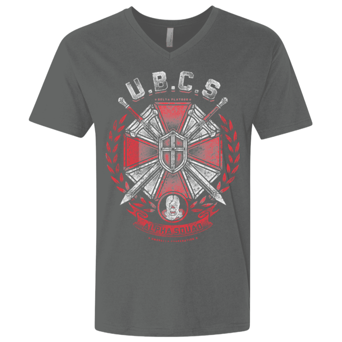 T-Shirts Heavy Metal / X-Small ALPHA SQUAD Men's Premium V-Neck