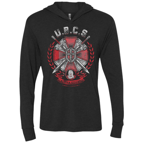 T-Shirts Vintage Black / X-Small ALPHA SQUAD Triblend Long Sleeve Hoodie Tee