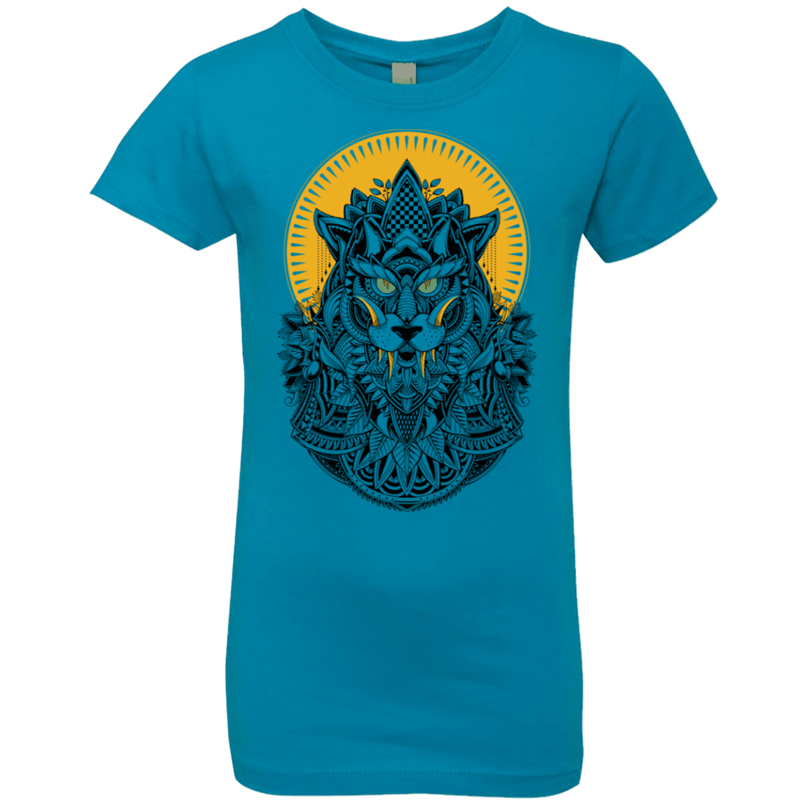 T-Shirts Turquoise / YXS Alpha Wolf Girls Premium T-Shirt