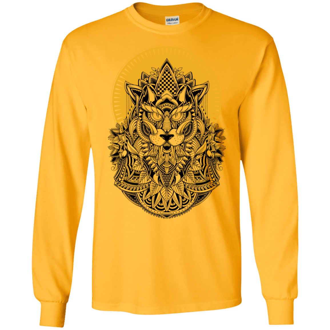 T-Shirts Gold / S Alpha Wolf Men's Long Sleeve T-Shirt