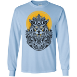 T-Shirts Light Blue / S Alpha Wolf Men's Long Sleeve T-Shirt