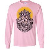 T-Shirts Light Pink / S Alpha Wolf Men's Long Sleeve T-Shirt