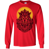 T-Shirts Red / S Alpha Wolf Men's Long Sleeve T-Shirt