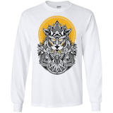 T-Shirts White / S Alpha Wolf Men's Long Sleeve T-Shirt