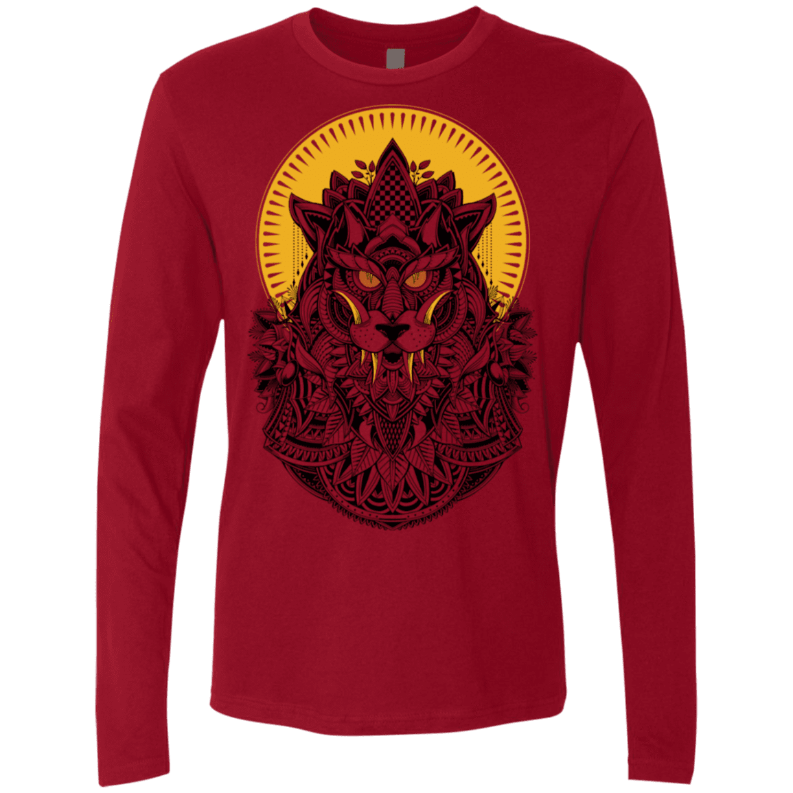 T-Shirts Cardinal / S Alpha Wolf Men's Premium Long Sleeve