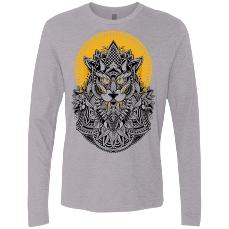 T-Shirts Heather Grey / S Alpha Wolf Men's Premium Long Sleeve