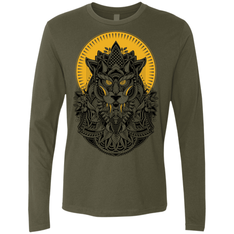 T-Shirts Military Green / S Alpha Wolf Men's Premium Long Sleeve