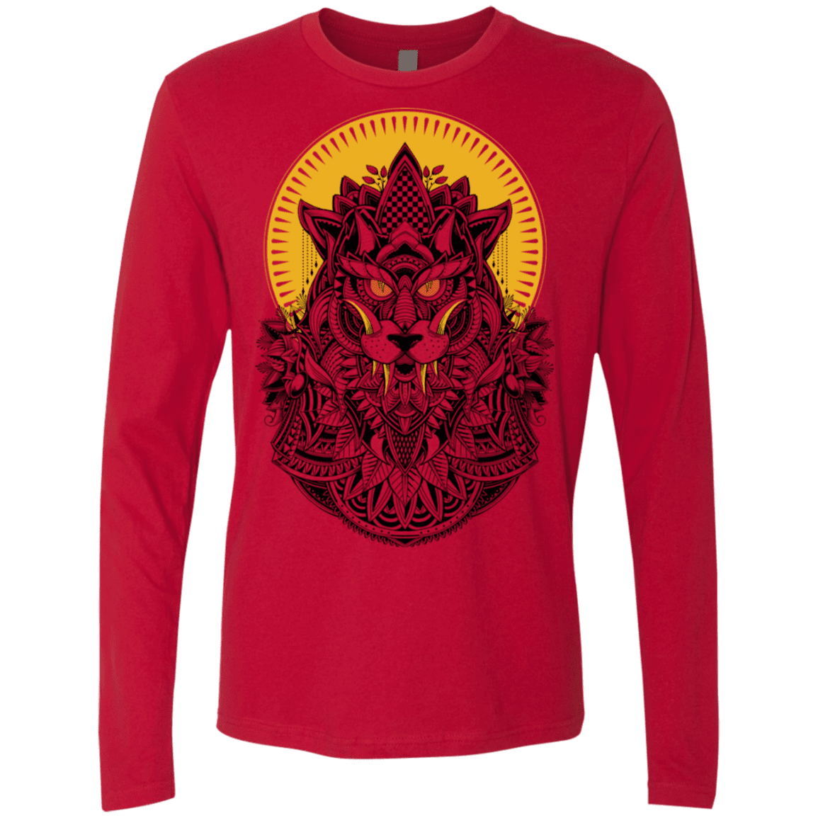 T-Shirts Red / S Alpha Wolf Men's Premium Long Sleeve