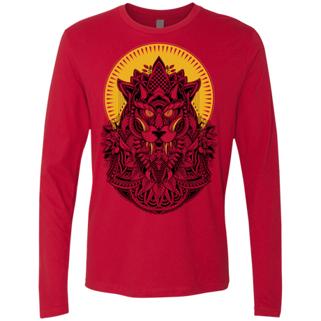 T-Shirts Red / S Alpha Wolf Men's Premium Long Sleeve