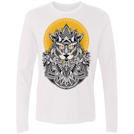 T-Shirts White / S Alpha Wolf Men's Premium Long Sleeve