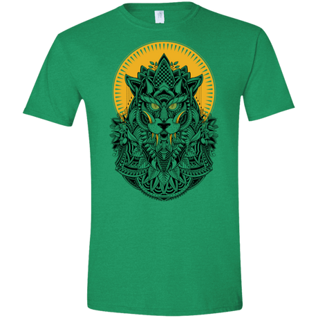 T-Shirts Heather Irish Green / M Alpha Wolf Men's Semi-Fitted Softstyle