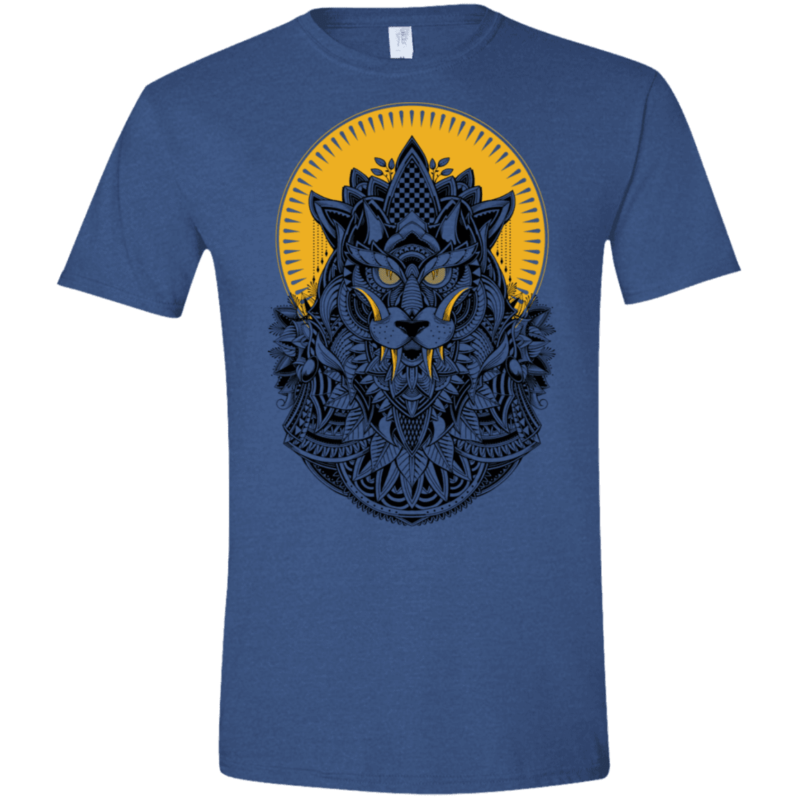 T-Shirts Heather Royal / X-Small Alpha Wolf Men's Semi-Fitted Softstyle