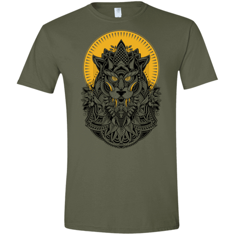 T-Shirts Military Green / S Alpha Wolf Men's Semi-Fitted Softstyle