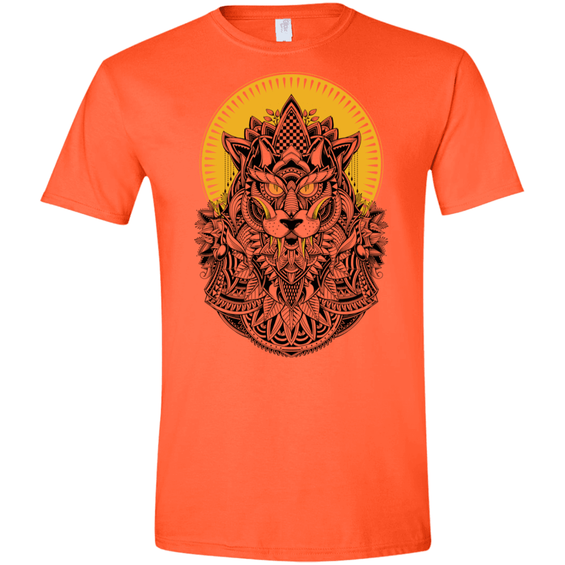 T-Shirts Orange / S Alpha Wolf Men's Semi-Fitted Softstyle