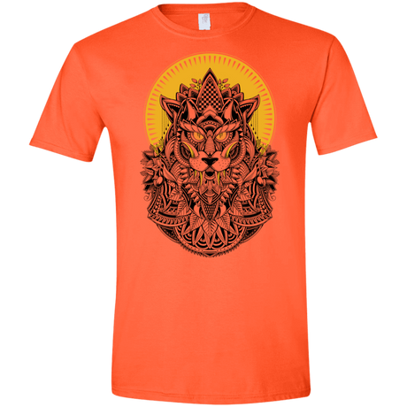 T-Shirts Orange / S Alpha Wolf Men's Semi-Fitted Softstyle