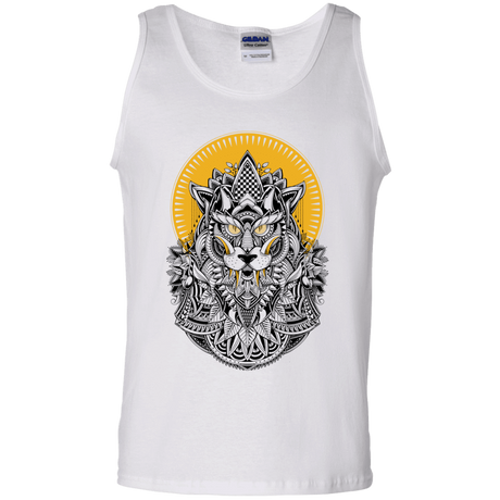 T-Shirts White / S Alpha Wolf Men's Tank Top