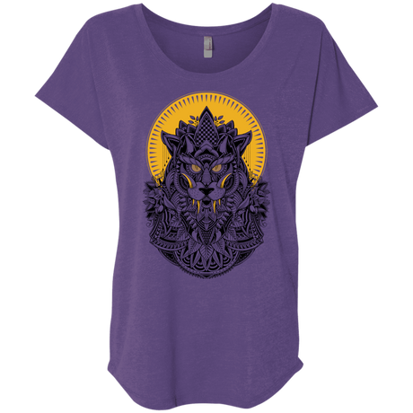 T-Shirts Purple Rush / X-Small Alpha Wolf Triblend Dolman Sleeve