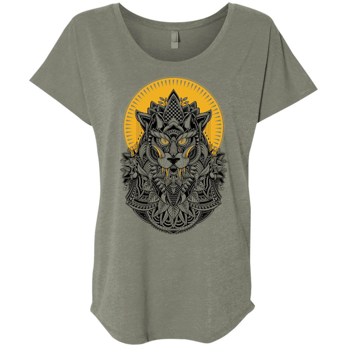 T-Shirts Venetian Grey / X-Small Alpha Wolf Triblend Dolman Sleeve