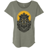 T-Shirts Venetian Grey / X-Small Alpha Wolf Triblend Dolman Sleeve