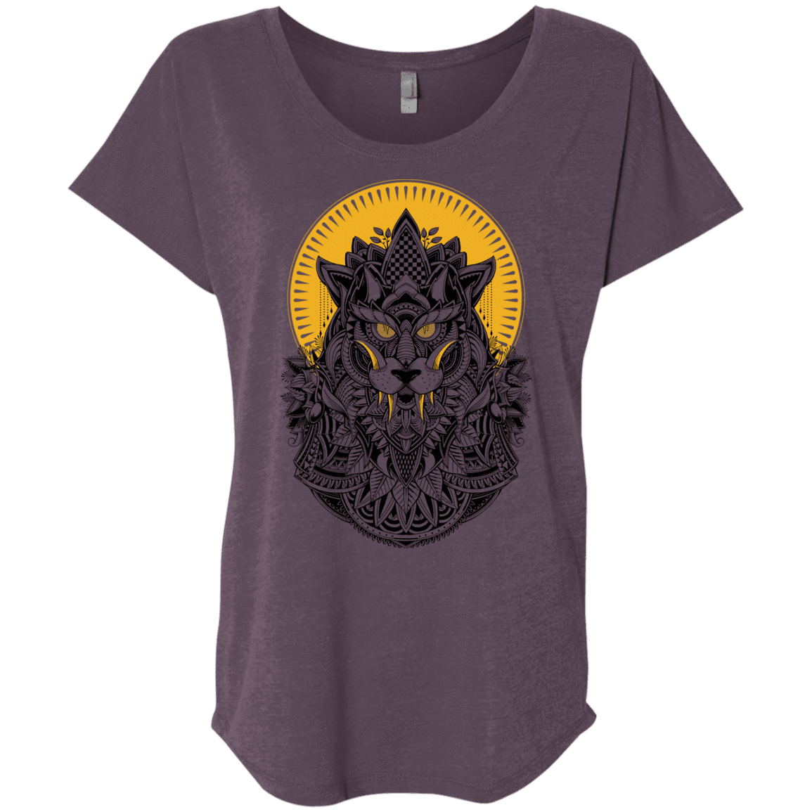 T-Shirts Vintage Purple / X-Small Alpha Wolf Triblend Dolman Sleeve