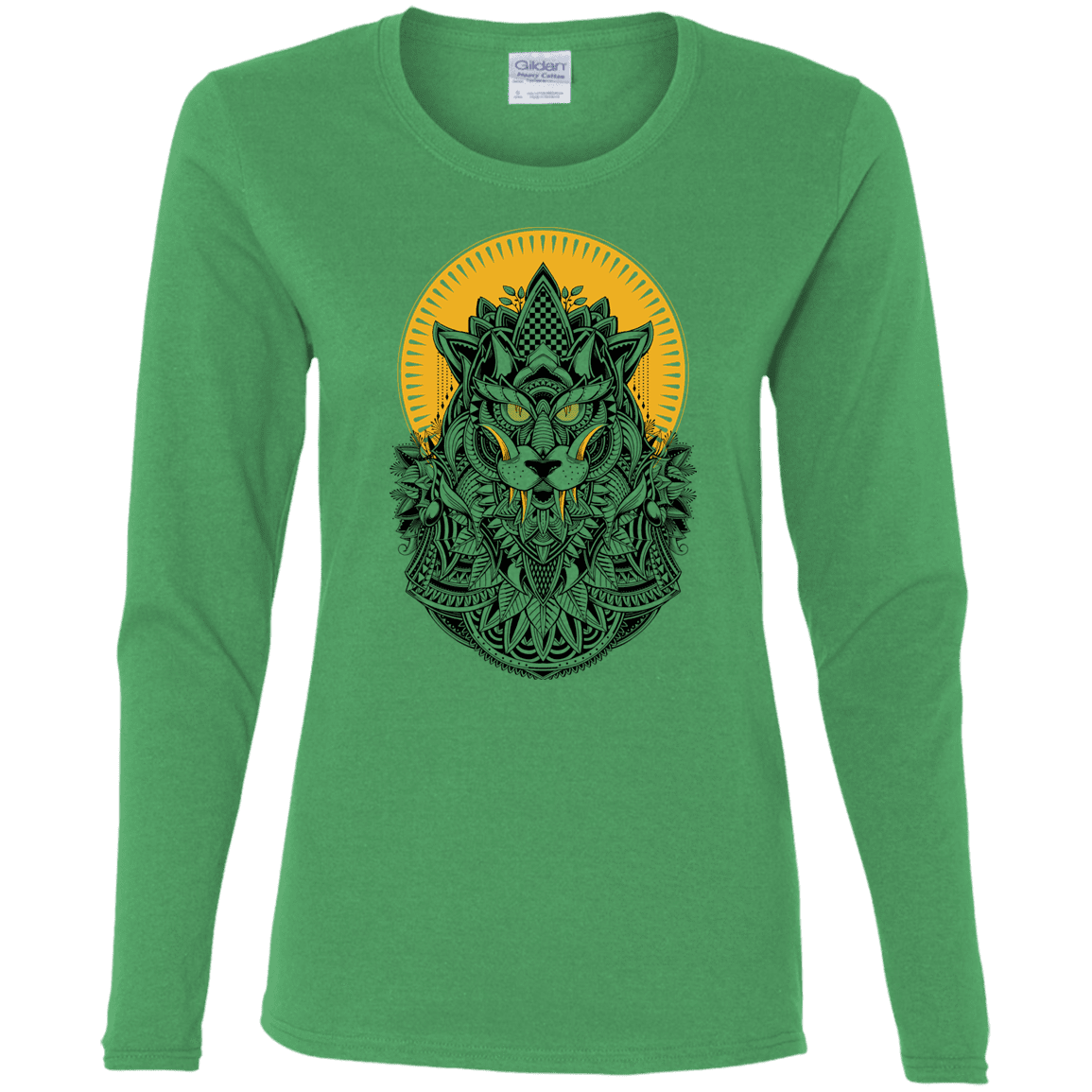 T-Shirts Irish Green / S Alpha Wolf Women's Long Sleeve T-Shirt