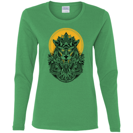 T-Shirts Irish Green / S Alpha Wolf Women's Long Sleeve T-Shirt