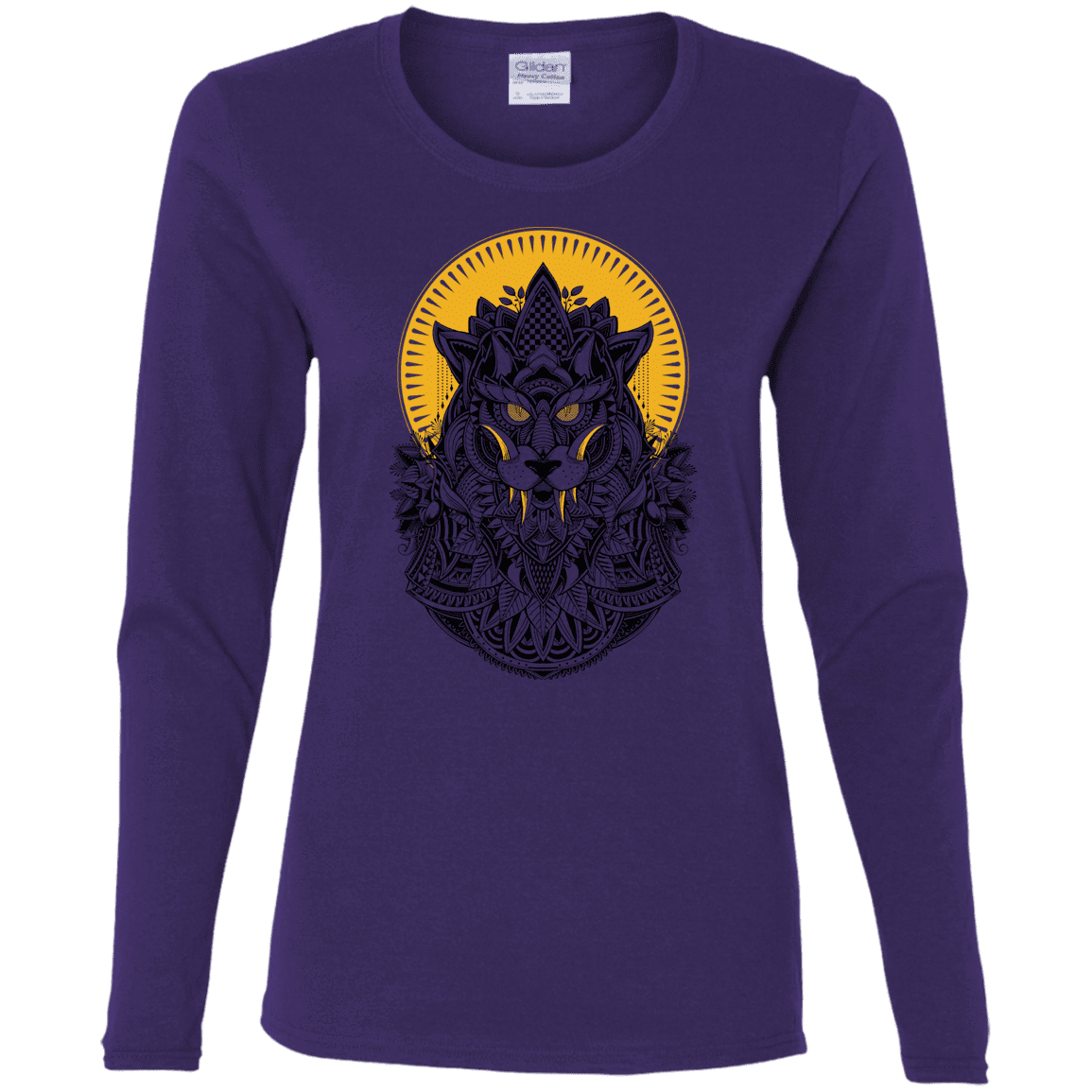 T-Shirts Purple / S Alpha Wolf Women's Long Sleeve T-Shirt