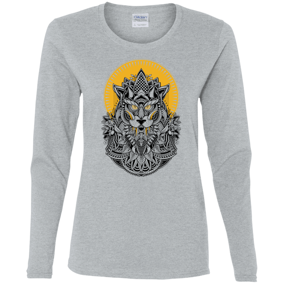 T-Shirts Sport Grey / S Alpha Wolf Women's Long Sleeve T-Shirt