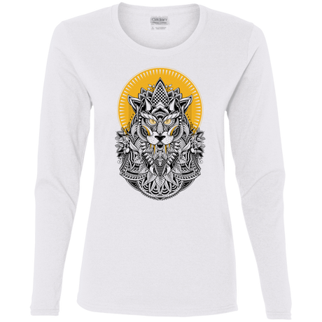 T-Shirts White / S Alpha Wolf Women's Long Sleeve T-Shirt