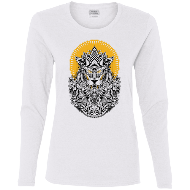 T-Shirts White / S Alpha Wolf Women's Long Sleeve T-Shirt