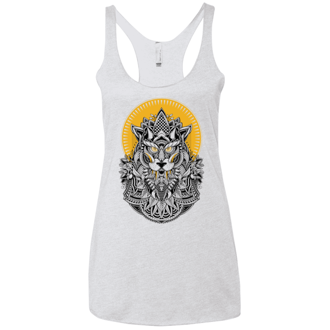 T-Shirts Heather White / X-Small Alpha Wolf Women's Triblend Racerback Tank