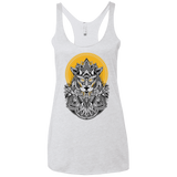 T-Shirts Heather White / X-Small Alpha Wolf Women's Triblend Racerback Tank