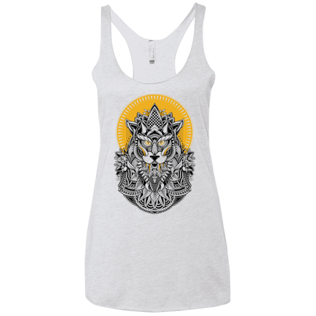 T-Shirts Heather White / X-Small Alpha Wolf Women's Triblend Racerback Tank