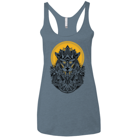 T-Shirts Indigo / X-Small Alpha Wolf Women's Triblend Racerback Tank