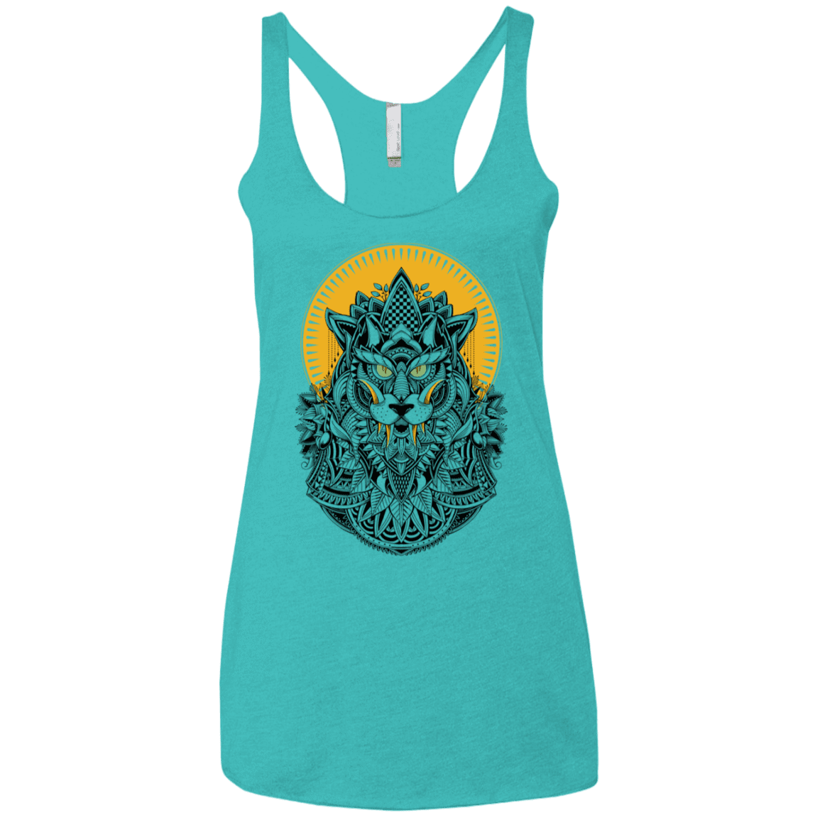 T-Shirts Tahiti Blue / X-Small Alpha Wolf Women's Triblend Racerback Tank