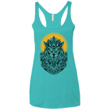 T-Shirts Tahiti Blue / X-Small Alpha Wolf Women's Triblend Racerback Tank