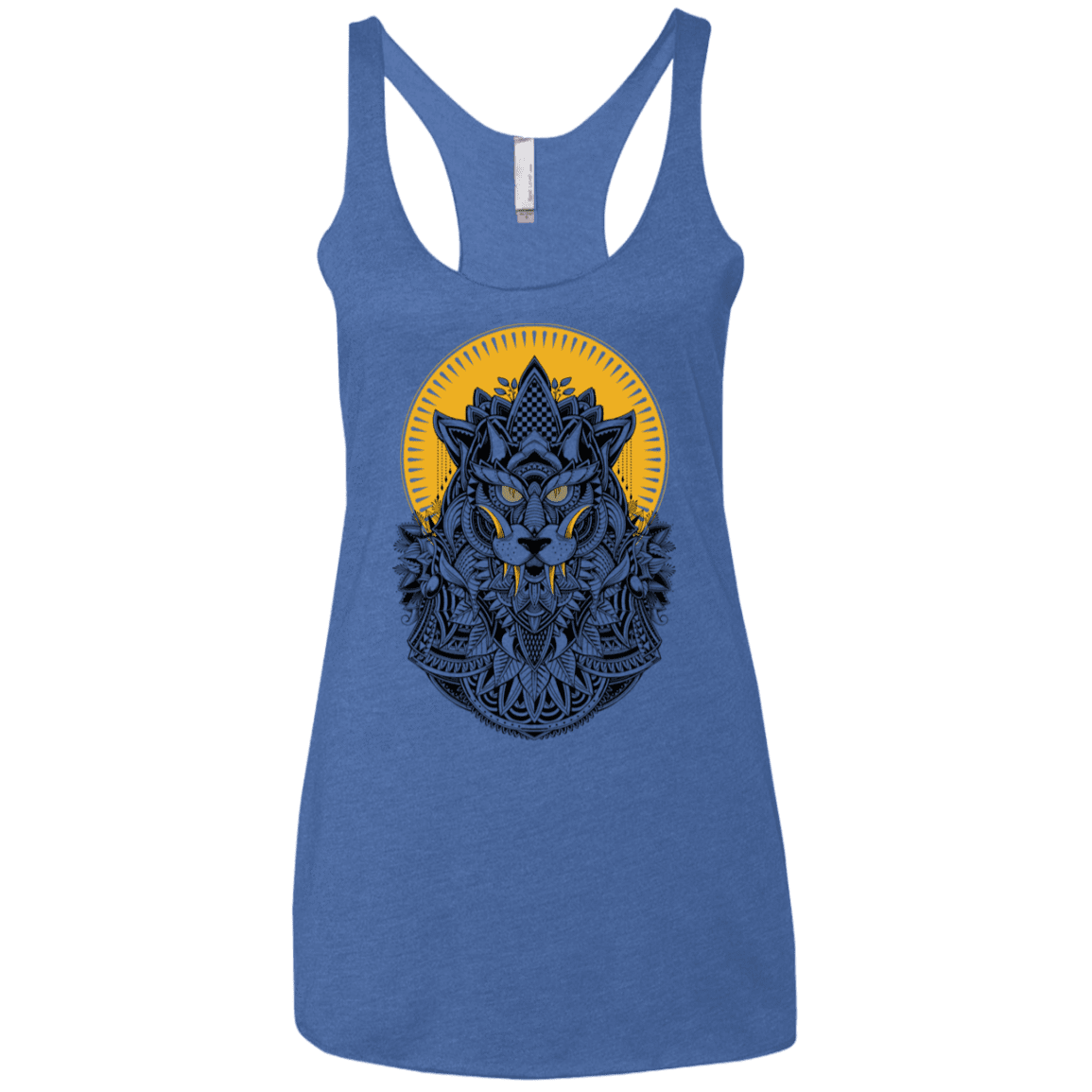 T-Shirts Vintage Royal / X-Small Alpha Wolf Women's Triblend Racerback Tank