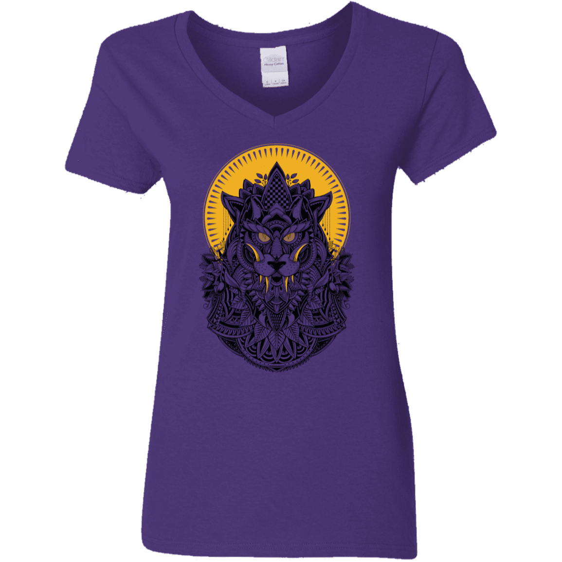 T-Shirts Purple / S Alpha Wolf Women's V-Neck T-Shirt