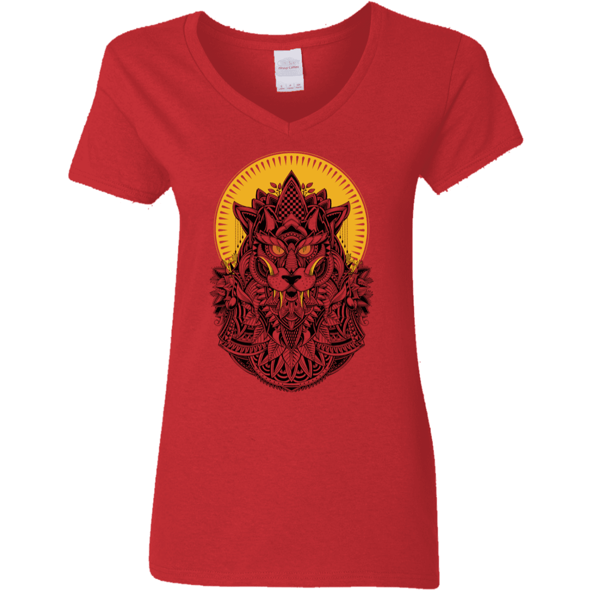 T-Shirts Red / S Alpha Wolf Women's V-Neck T-Shirt