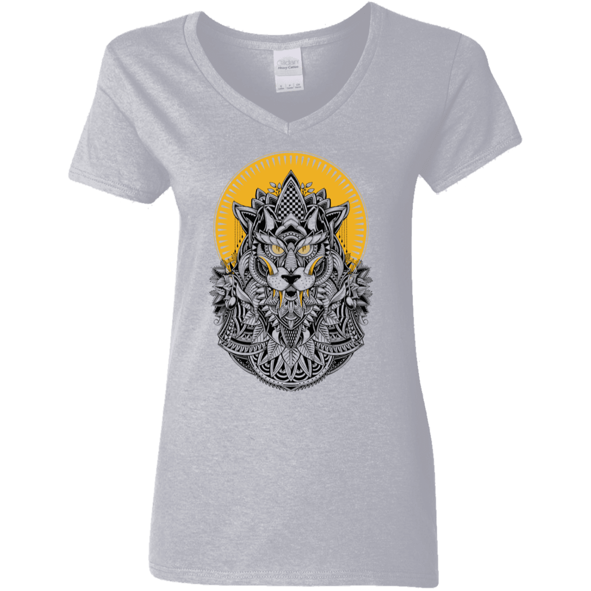 T-Shirts Sport Grey / S Alpha Wolf Women's V-Neck T-Shirt