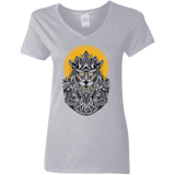 T-Shirts Sport Grey / S Alpha Wolf Women's V-Neck T-Shirt