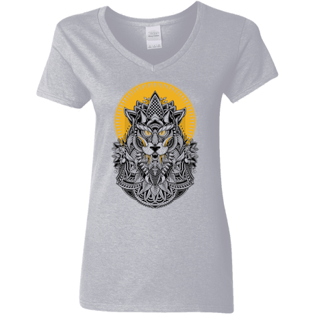 T-Shirts Sport Grey / S Alpha Wolf Women's V-Neck T-Shirt