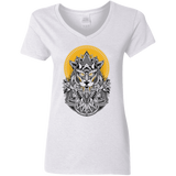 T-Shirts White / S Alpha Wolf Women's V-Neck T-Shirt